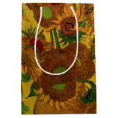 Still Life Vase w 15 Sonnenblumen Vincent van Gogh Mittlere Geschenktüte (Vorderseite)