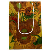 Still Life Vase w 15 Sonnenblumen Vincent van Gogh Mittlere Geschenktüte (Rückseite)