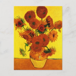 Still Life Vase w 15 Sonnenblumen Vincent van Gogh Postkarte