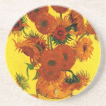 Still Life Vase w 15 Sonnenblumen Vincent van Gogh Sandstein Untersetzer<br><div class="desc">Still Life: Vase mit 15 Sonnenblumen von Vincent van Gogh ist ein Vintager Kunst Post-Impressionismus noch Leben Blumenmalerei. Ein wunderschönes Bouquet mit frisch geschnittenen gelben und orangefarbenen Sonnenblumen aus einem Sommergarten in voller Blüte. Über den Künstler: Vincent Willem van Gogh (1853-1890) war einer der berühmtesten postimpressionistischen Maler seiner Zeit. Seine...</div>