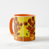 Still Life Vase w 15 Sonnenblumen Vincent van Gogh Tasse (Vorderseite Links)