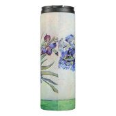 Still Life Vase with Irises by Vincent van Gogh Thermosbecher (Rückseite)