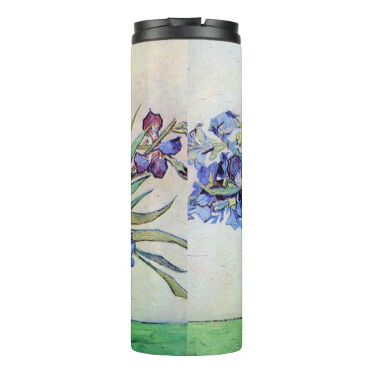 Still Life Vase with Irises by Vincent van Gogh Thermosbecher (Rückseite)