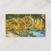 Still Life Vier Sonnenblume schneiden von Vincent Visitenkarte (Rückseite)