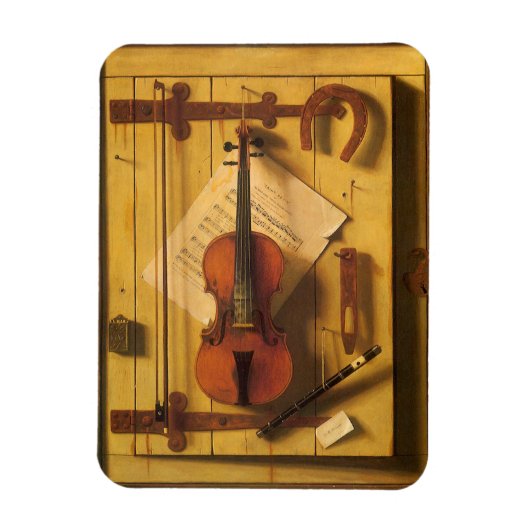 Still Life Violin and Music of William Harnett Magnet (Vertikal)
