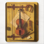 Still Life Violin and Music von William Harnett Mousepad (Vorne)