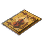 Still Life Violin and Music von William Harnett Notizblock (Linke Seite)