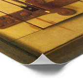 Still Life Violin and Music von William Harnett Poster (Ecke)