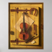 Still Life Violin and Music von William Harnett Poster (Vorne)