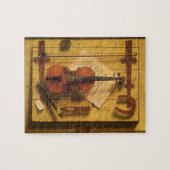 Still Life Violin and Music von William Harnett Puzzle (Horizontal)