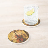 Still Life Violin and Music von William Harnett Sandstein Untersetzer (Seite)