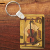 Still Life Violin and Music von William Harnett Schlüsselanhänger (Vorderseite)
