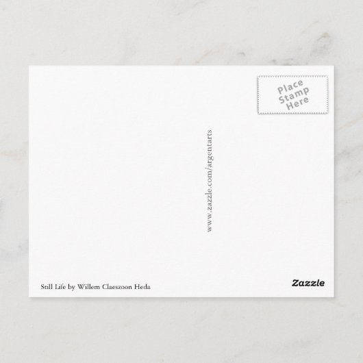 Still Life von Willem Claeszoon Heda Postkarte (Rückseite)