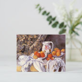 Still Life Vorhang Pitcher Paul Cézanne Postkarte (Stehend Vorderseite)