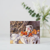 Still Life Vorhang Pitcher Paul Cézanne Postkarte (Stehend Vorderseite)