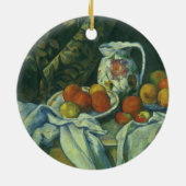 Still Life, Vorhang und Pitcher von Paul Cezanne Keramik Ornament (Hinten)