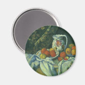 Still Life, Vorhang und Pitcher von Paul Cezanne Magnet (Vorderseite/Rückseite)