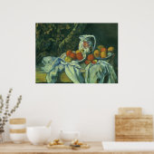 Still Life, Vorhang und Pitcher von Paul Cezanne Poster (Küche)
