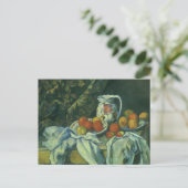 Still Life, Vorhang und Pitcher von Paul Cezanne Postkarte (Stehend Vorderseite)