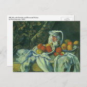 Still Life, Vorhang und Pitcher von Paul Cezanne Postkarte (Vorne/Hinten)