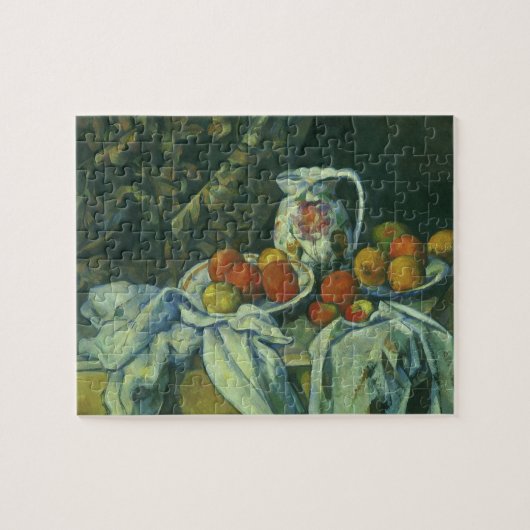 Still Life, Vorhang und Pitcher von Paul Cezanne Puzzle (Horizontal)
