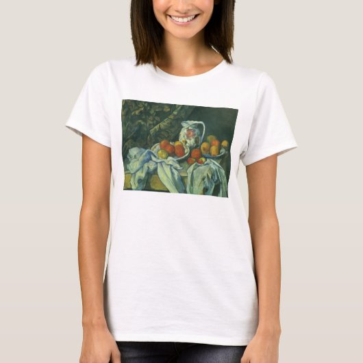 Still Life, Vorhang und Pitcher von Paul Cezanne T-Shirt (Vorderseite)