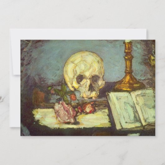 Still Life w Skull, Candle, Book by Paul Cezanne (Vorderseite)