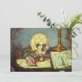 Still Life w Skull, Candle, Book by Paul Cezanne (Stehend Vorderseite)