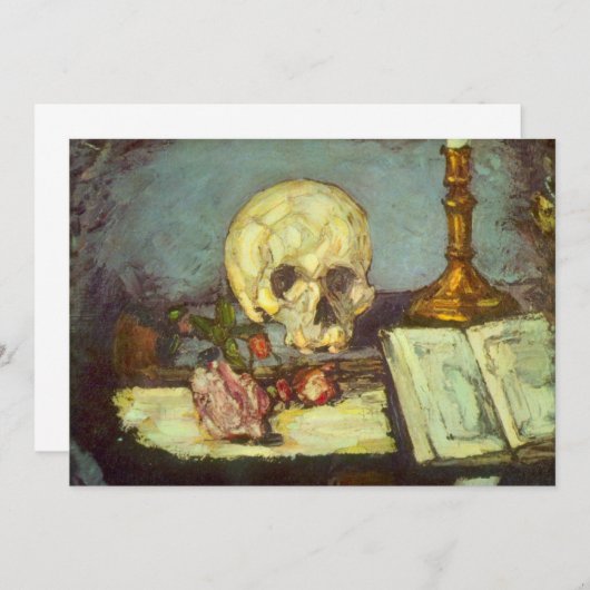 Still Life w Skull, Candle, Book by Paul Cezanne (Vorne/Hinten)