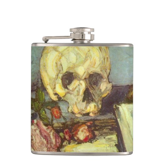 Still Life w Skull, Candle, Book by Paul Cezanne Flachmann (Vorderseite)