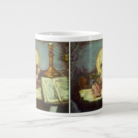 Still Life w Skull, Candle, Book by Paul Cezanne Jumbo-Tasse (Vorderseite)