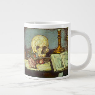Still Life w Skull, Candle, Book by Paul Cezanne Jumbo-Tasse