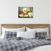 Still Life w Skull, Candle, Book by Paul Cezanne Leinwanddruck (Insitu (Schlafzimmer))