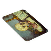 Still Life w Skull, Candle, Book by Paul Cezanne Magnet (Rechte Seite)