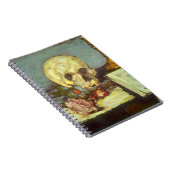 Still Life w Skull, Candle, Book by Paul Cezanne Notizblock (Rechte Seite)
