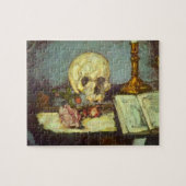 Still Life w Skull, Candle, Book by Paul Cezanne Puzzle (Horizontal)