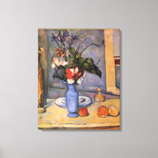 Still Life with Blue Vase von Paul Cezanne Leinwanddruck (Vorderseite)