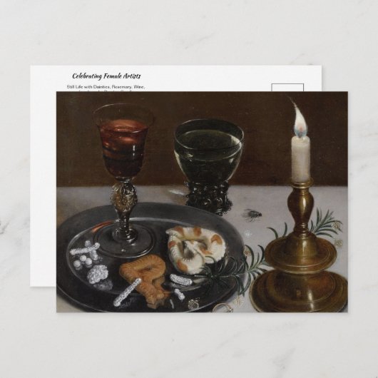Still Life with Dainties Rosemary von Clara Peeter Postkarte (Vorne/Hinten)