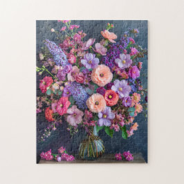 Still Life with Delphiniums and Ranunculus Puzzle