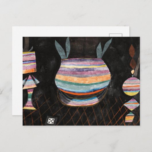 Still Life with Dice, 1923 by Paul Klee Postkarte (Vorne/Hinten)