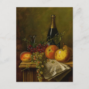 Still Life with Fruit by William Michael Harnett Postkarte