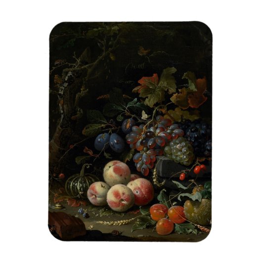 Still Life with Fruit, Foliage and Insects, c.1669 Magnet (Vertikal)
