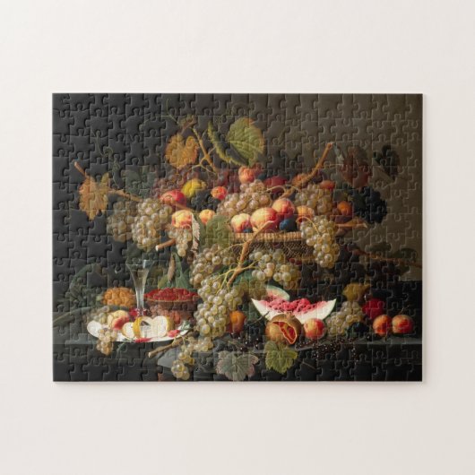 Still life with fruit painting puzzle (Horizontal)