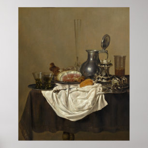 Still Life with Ham - Gerret Heda Fine Art Poster