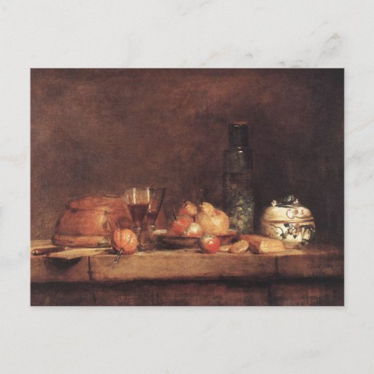 Still Life with Jar of Olives by Jean Chardin Post Postkarte (Vorderseite)