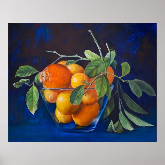 Still Life with Lemons and Orange Branch Poster (Vorne)
