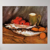 Still Life with Mackerels, lemons, tomatoes, Poster (Vorne)