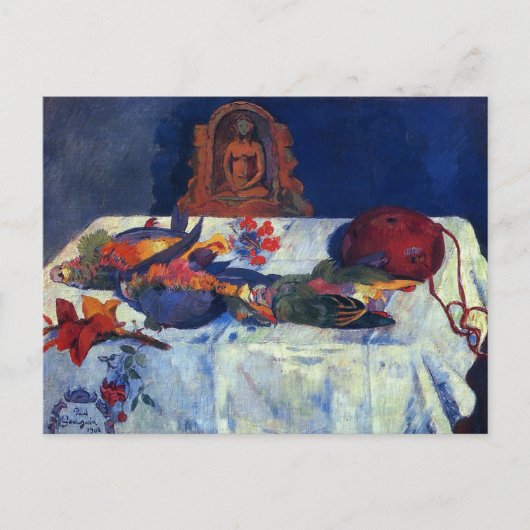 'Still Life with Parrots' - Paul Gauguin Postkarte (Vorderseite)