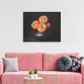 Still Life with Persimmons on Black Background Leinwanddruck (Insitu (Wohnzimmer))