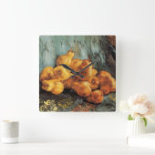 Still Life with Quince Pears by Vincent van Gogh Quadratische Wanduhr (Zuhause)